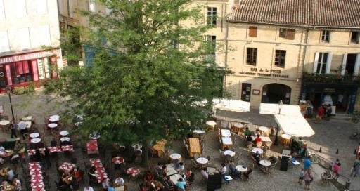 Summer terraces in Saint-Emilion